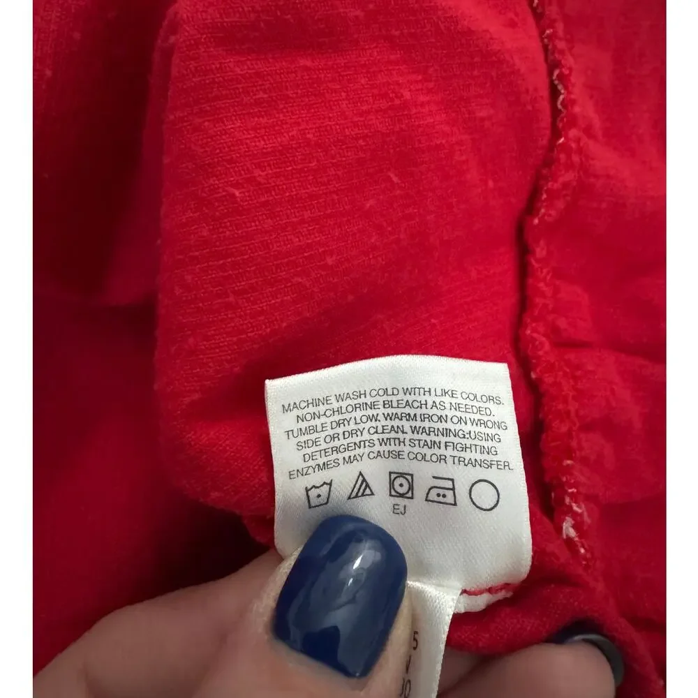 Hanna Andersson | Red Corduroy Dress with Lace Trim | Size 150 / US 12